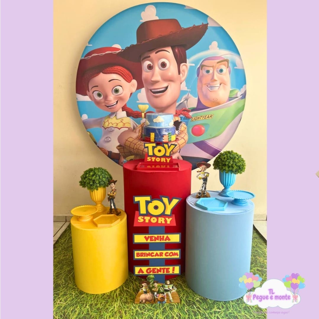 D-Kit Prata Cilindro Toy Story - Tl pegue e monte 