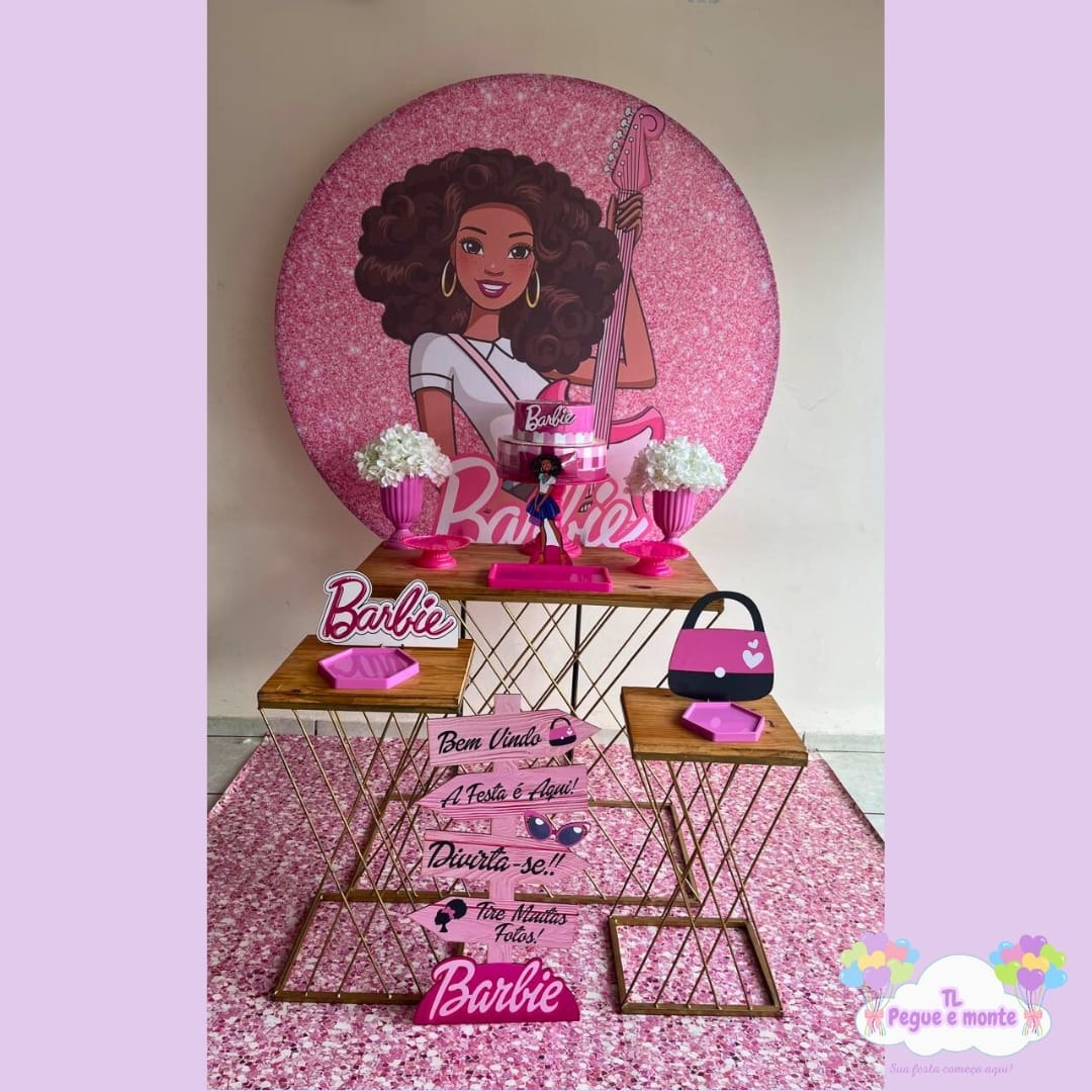 D-Kit Prata Mesa Barbie Black - Tl pegue e monte 