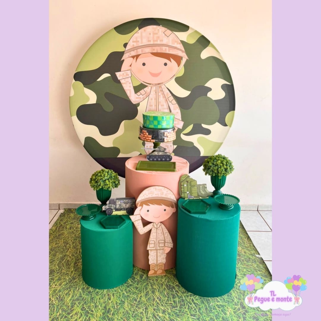 D-Kit Prata Cilindro Exercito - Tl pegue e monte 