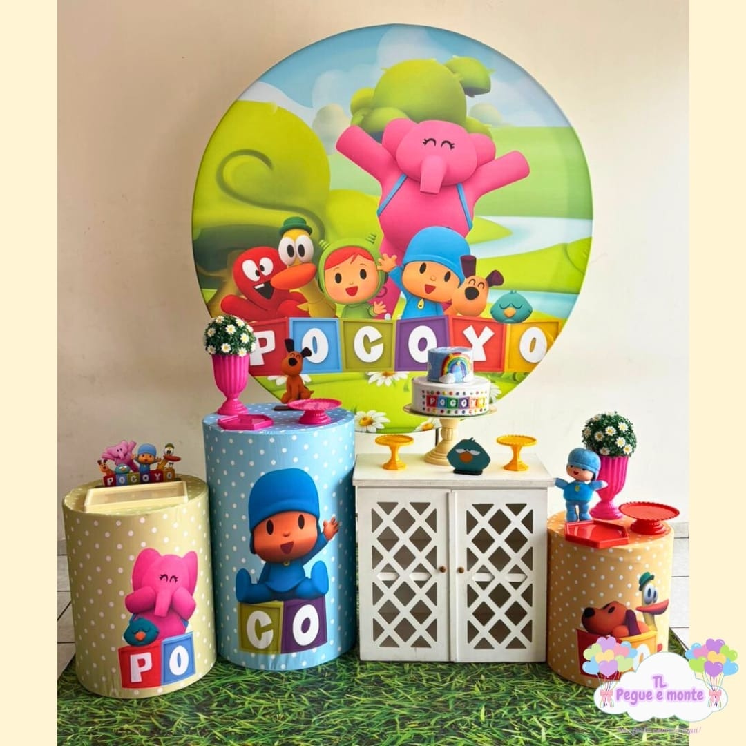 C-Kit Ouro Pocoyo Rosa - Tl pegue e monte 