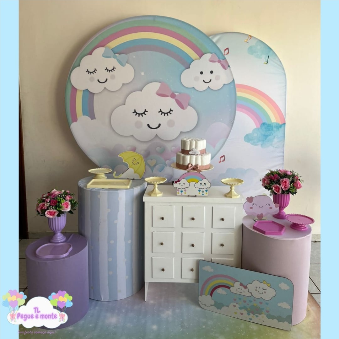 B-Kit Diamante Chuva de Amor Menina - Tl pegue e monte 