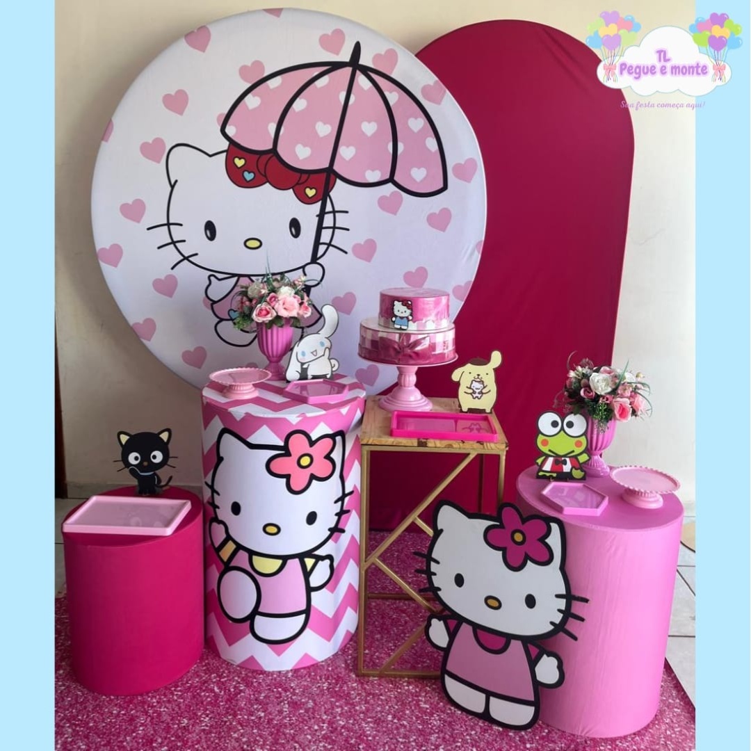 B-Kit Diamante Hello Kitty Guarda Chuva - Tl pegue e monte 