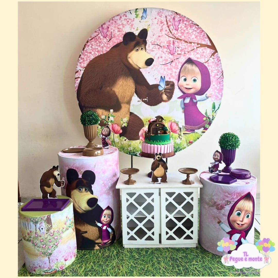 C-Kit Ouro Masha E O Urso - Tl pegue e monte 
