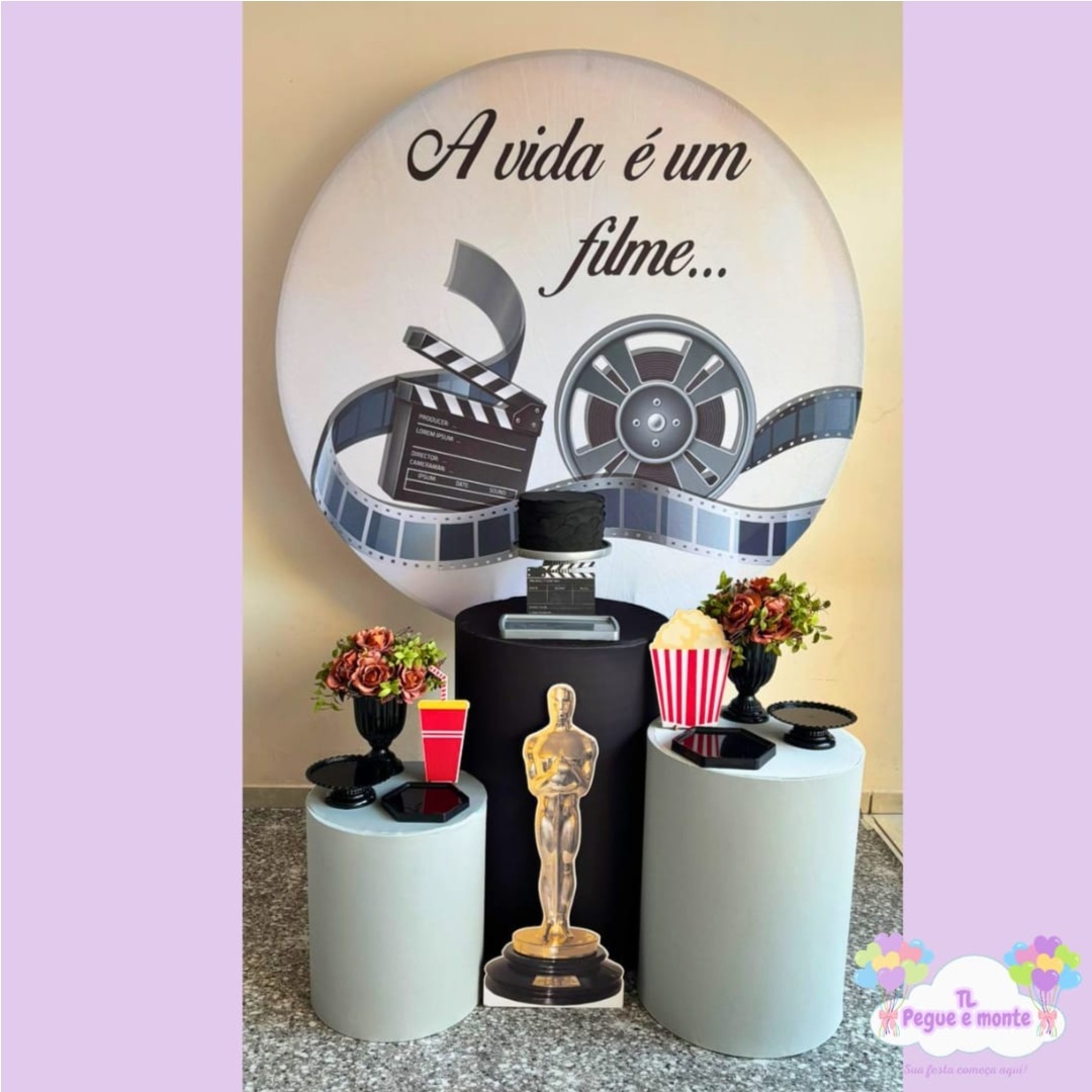 D-Kit Prata Cilindro Cinema - Tl pegue e monte 