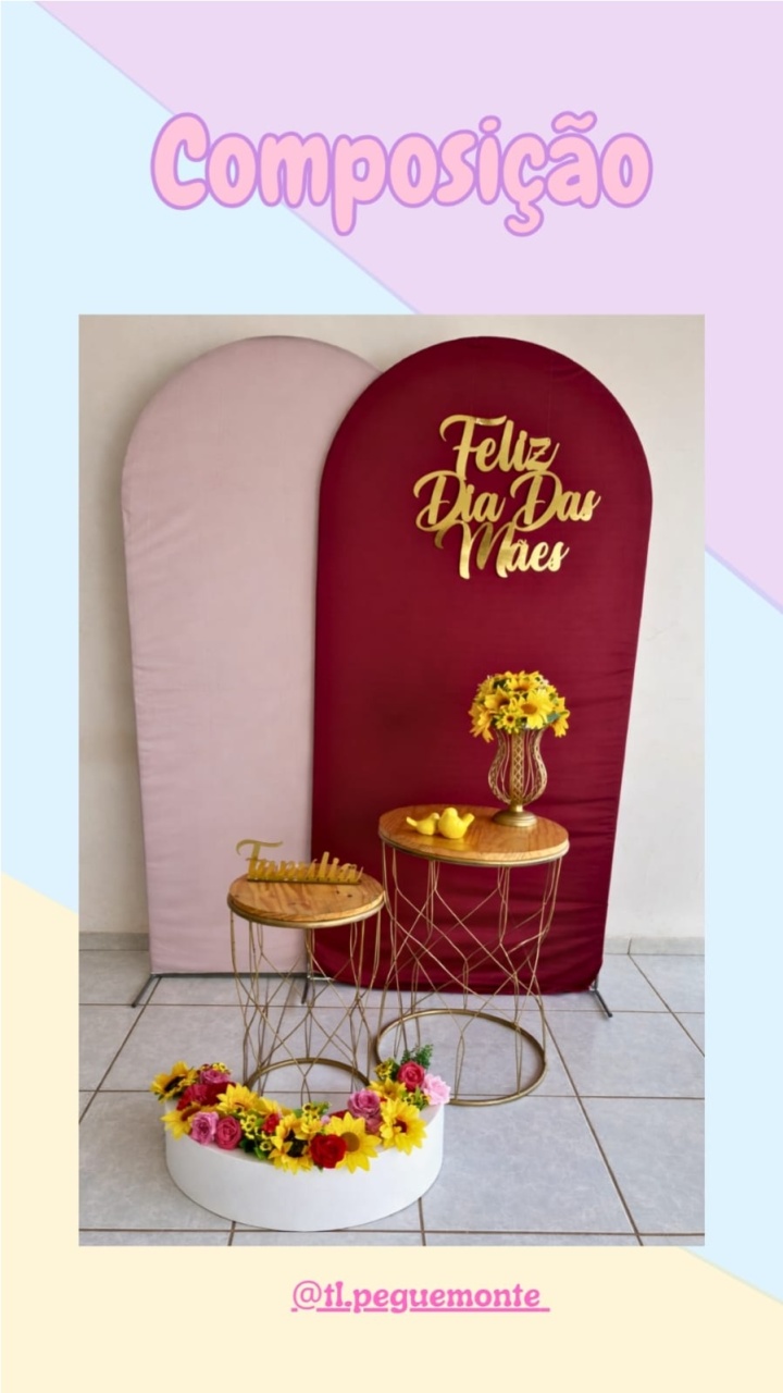A- Composição Romano Dia das Mães Vinho - Tl pegue e monte 