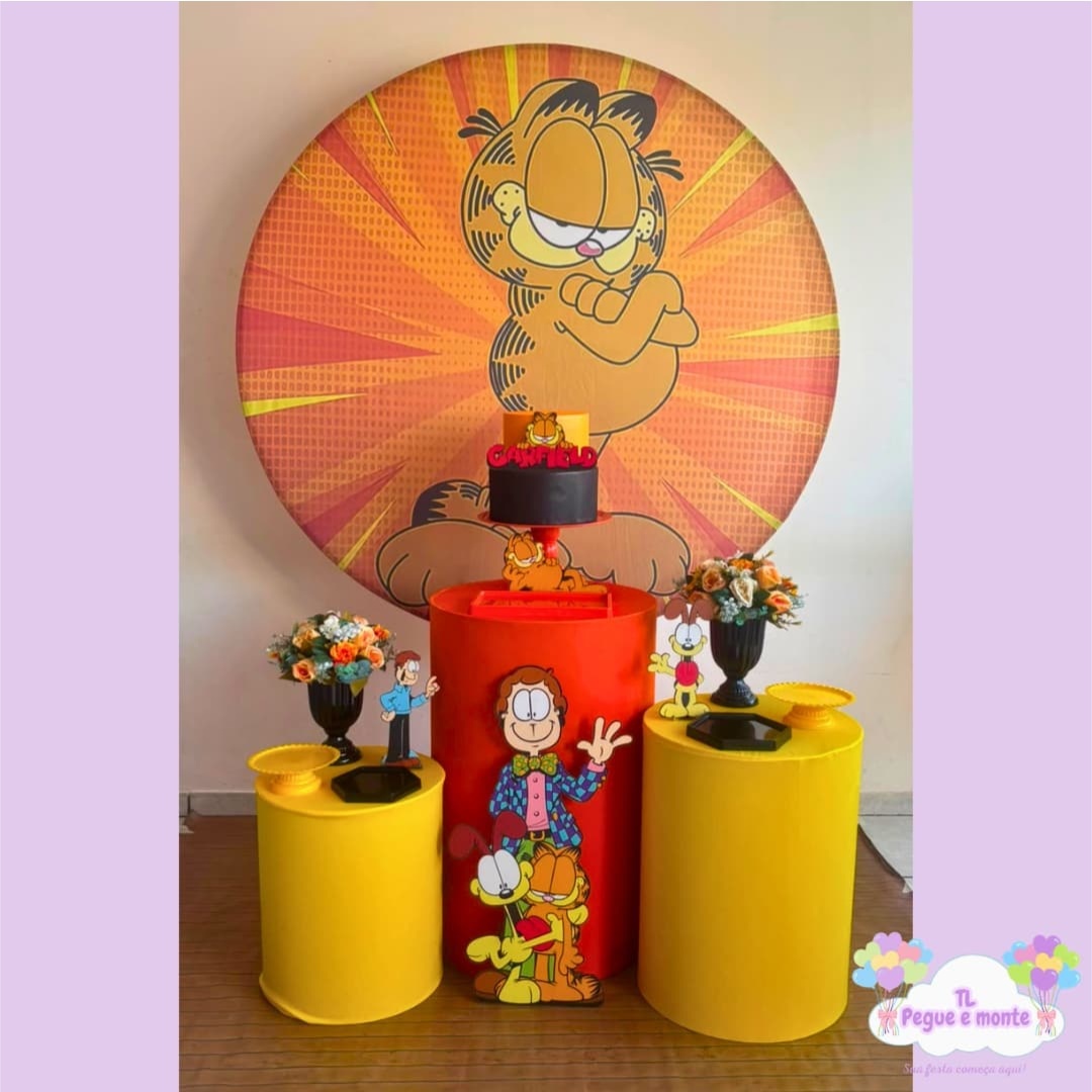 D-Kit Prata Cilindro Garfield - Tl pegue e monte 