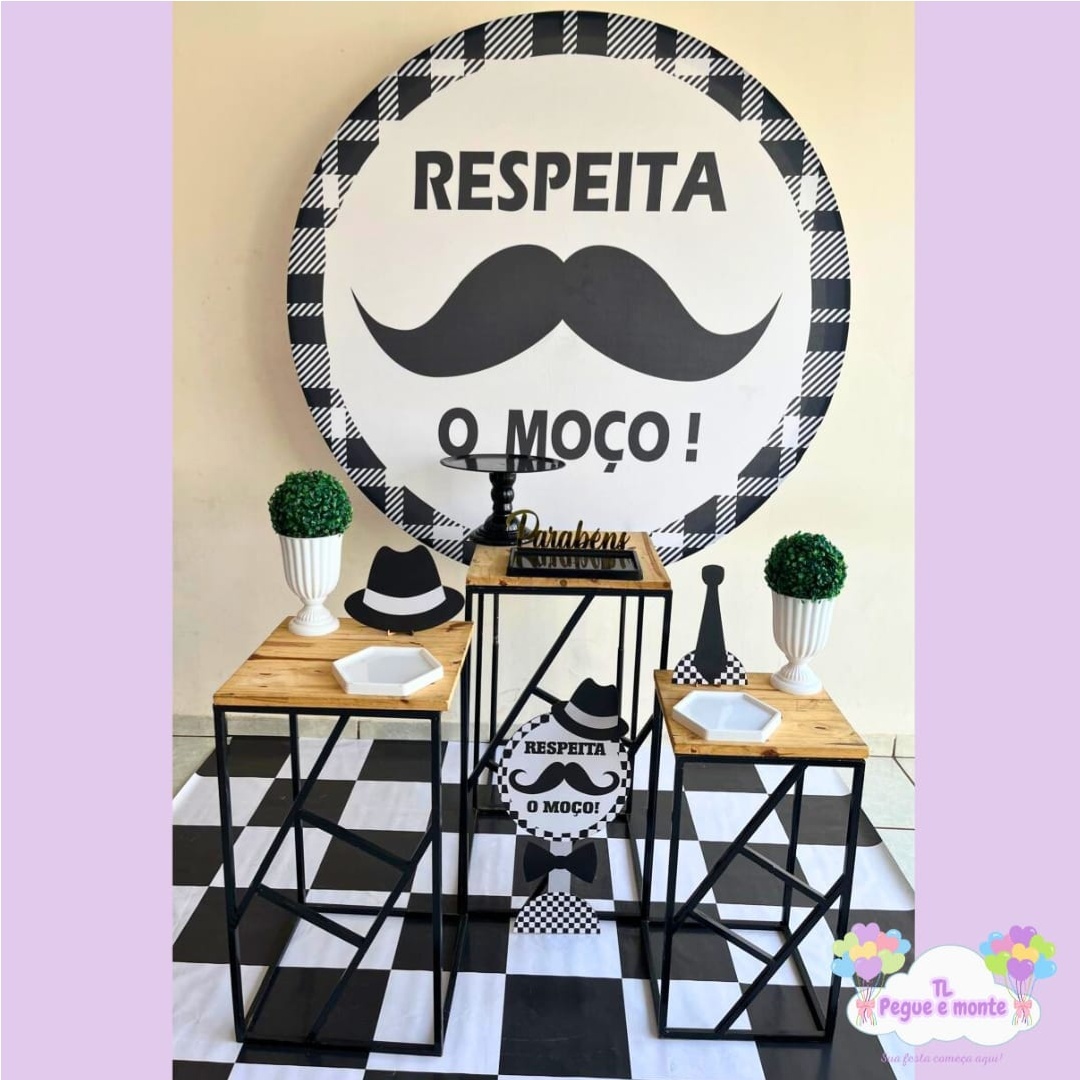 D-Kit Prata Mesa Respeita O Moço - Tl pegue e monte 