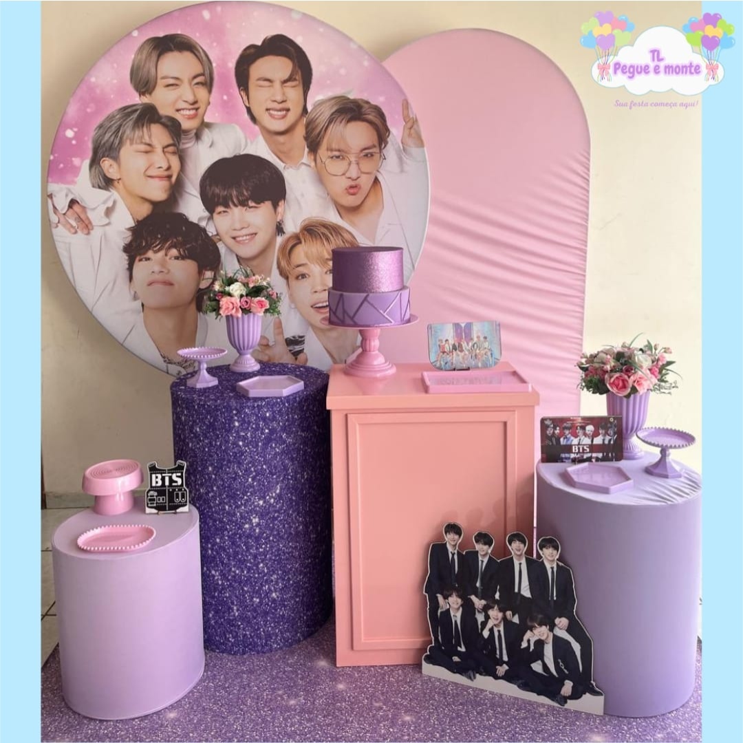 B-Kit Diamante Bts Rosa - Tl pegue e monte 