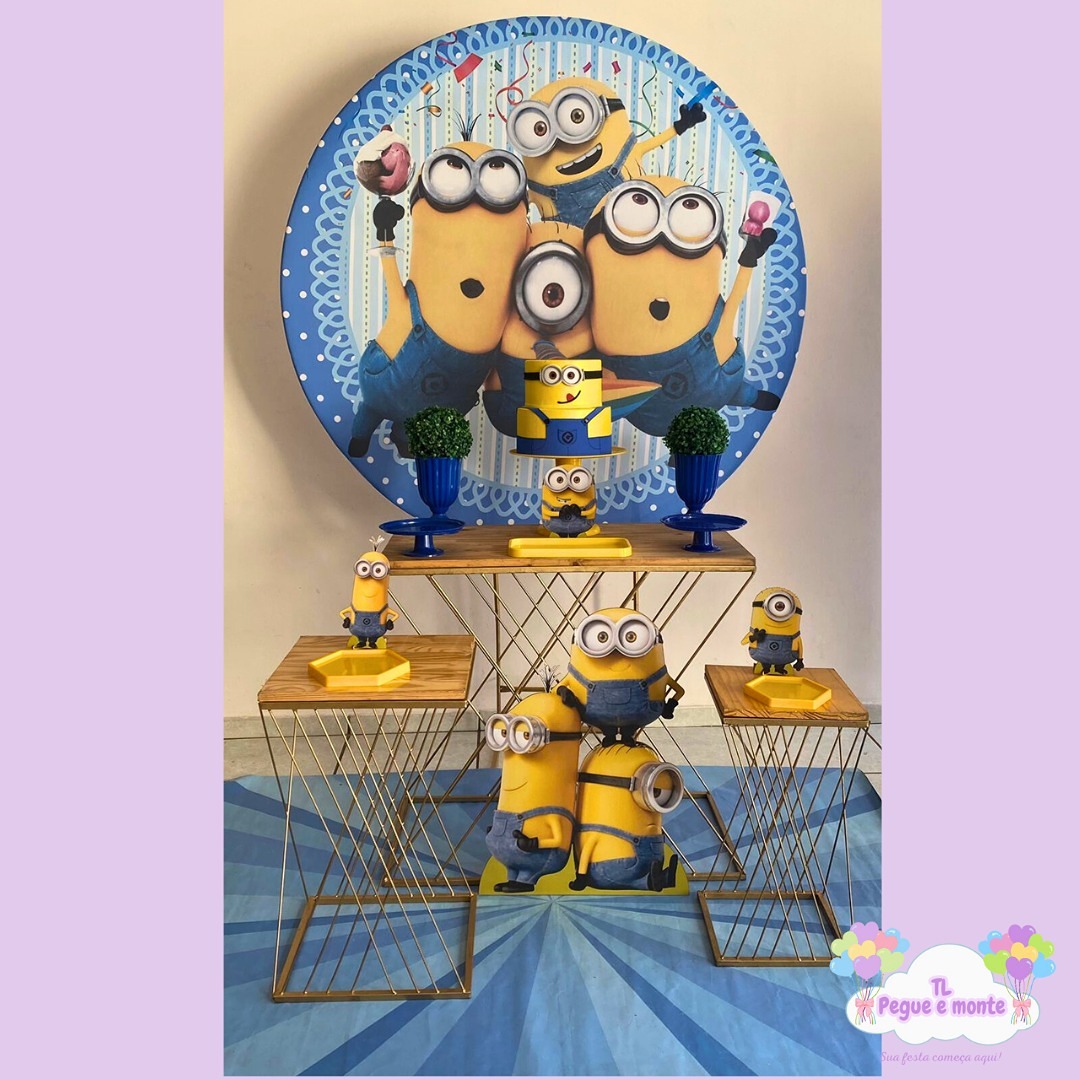 D-Kit Prata Mesa Minions  - Tl pegue e monte 