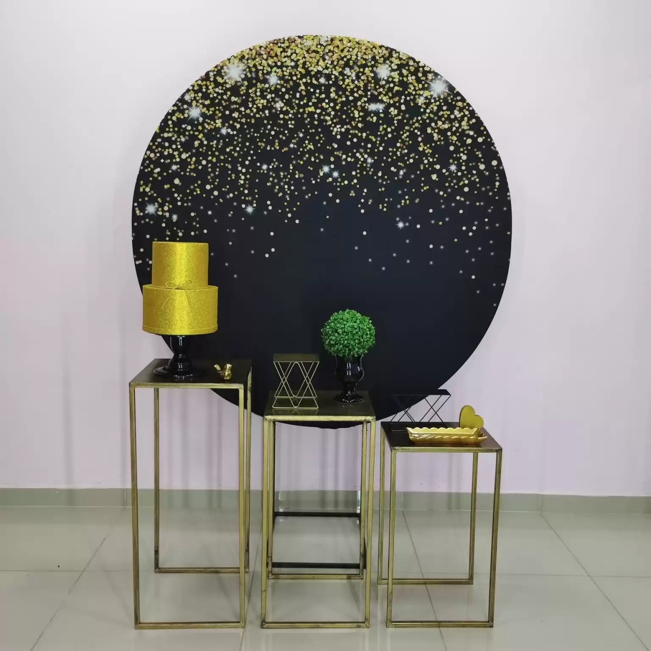 Kit Adulto Preto Com Glitter Dourado Numero 14 - pampegueemonte