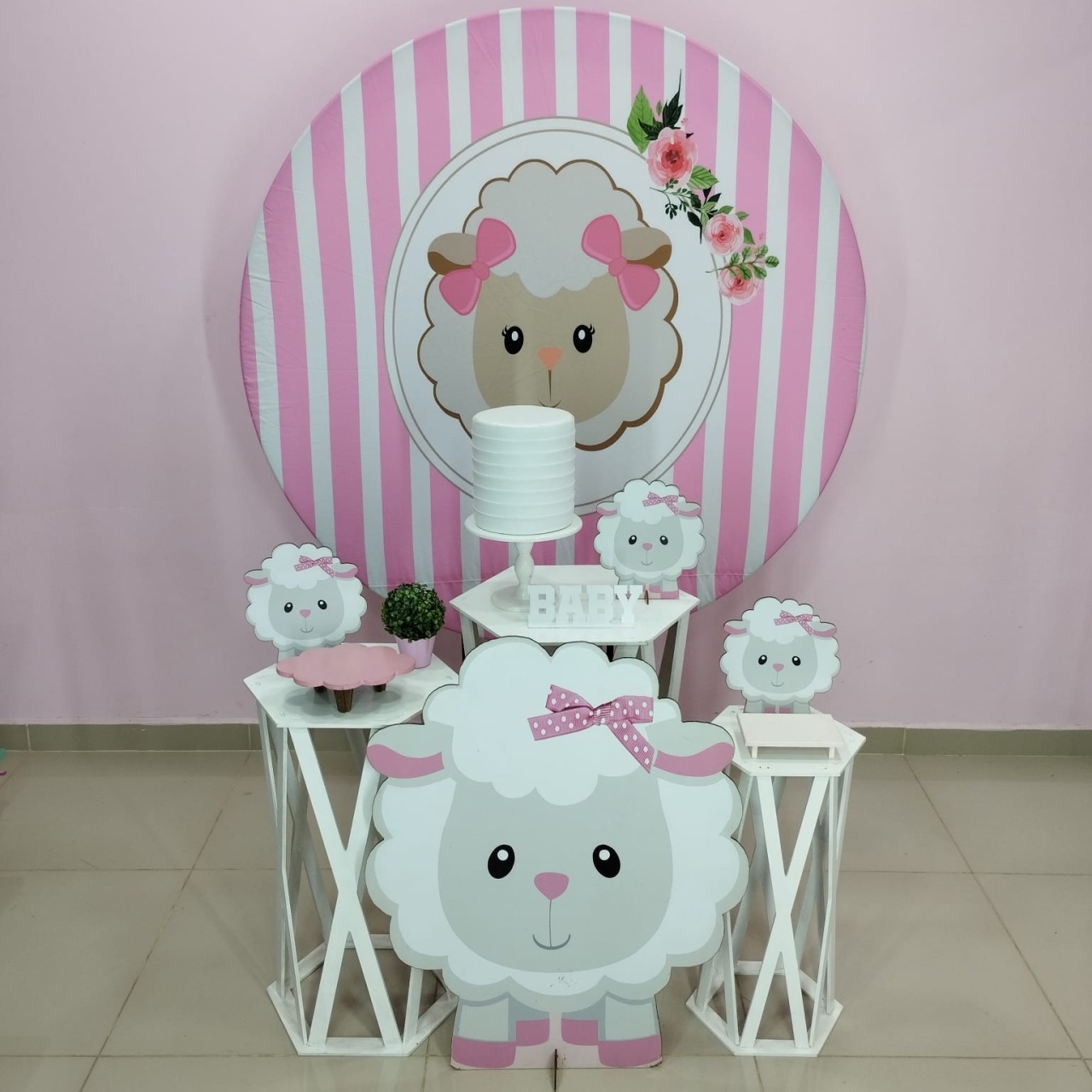 Kit Ovelha Rosa Numero 9 - pampegueemonte