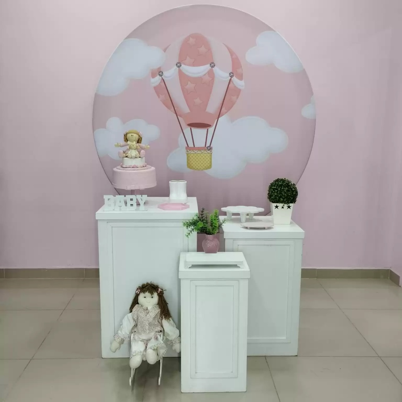 Kit Balão Rosa Numero 13 - pampegueemonte