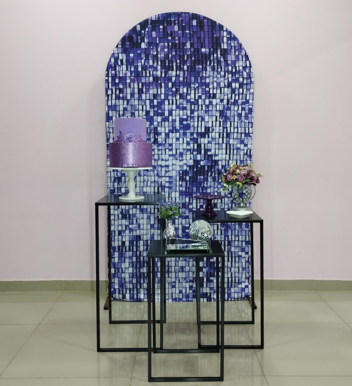 Kit Adulto Roxo E Prata Numero 8 - pampegueemonte