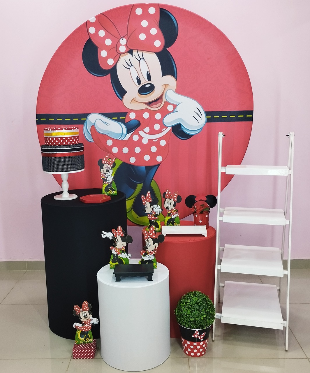 Kit Minnie Vermelha Numero 3 - pampegueemonte