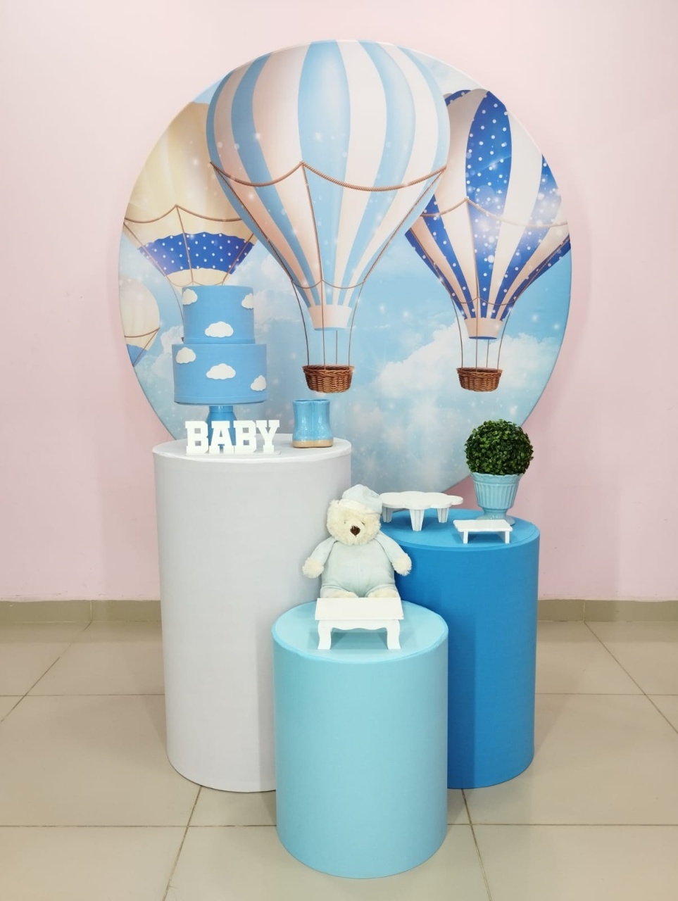 Kit Balão Azul Numero 1 - pampegueemonte