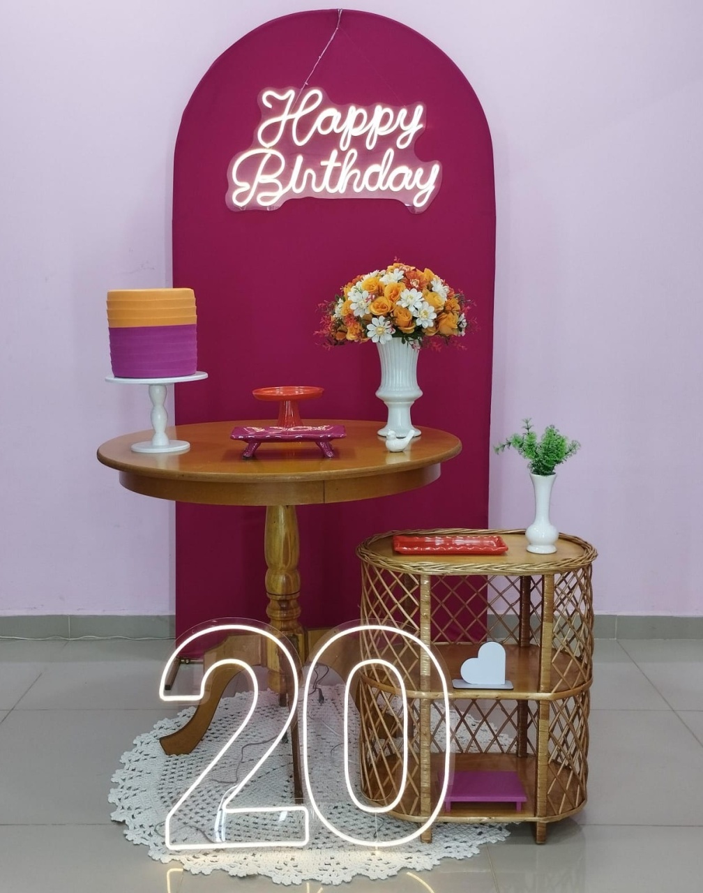 Kit Adulto Pink E Laranja Numero 4 - pampegueemonte