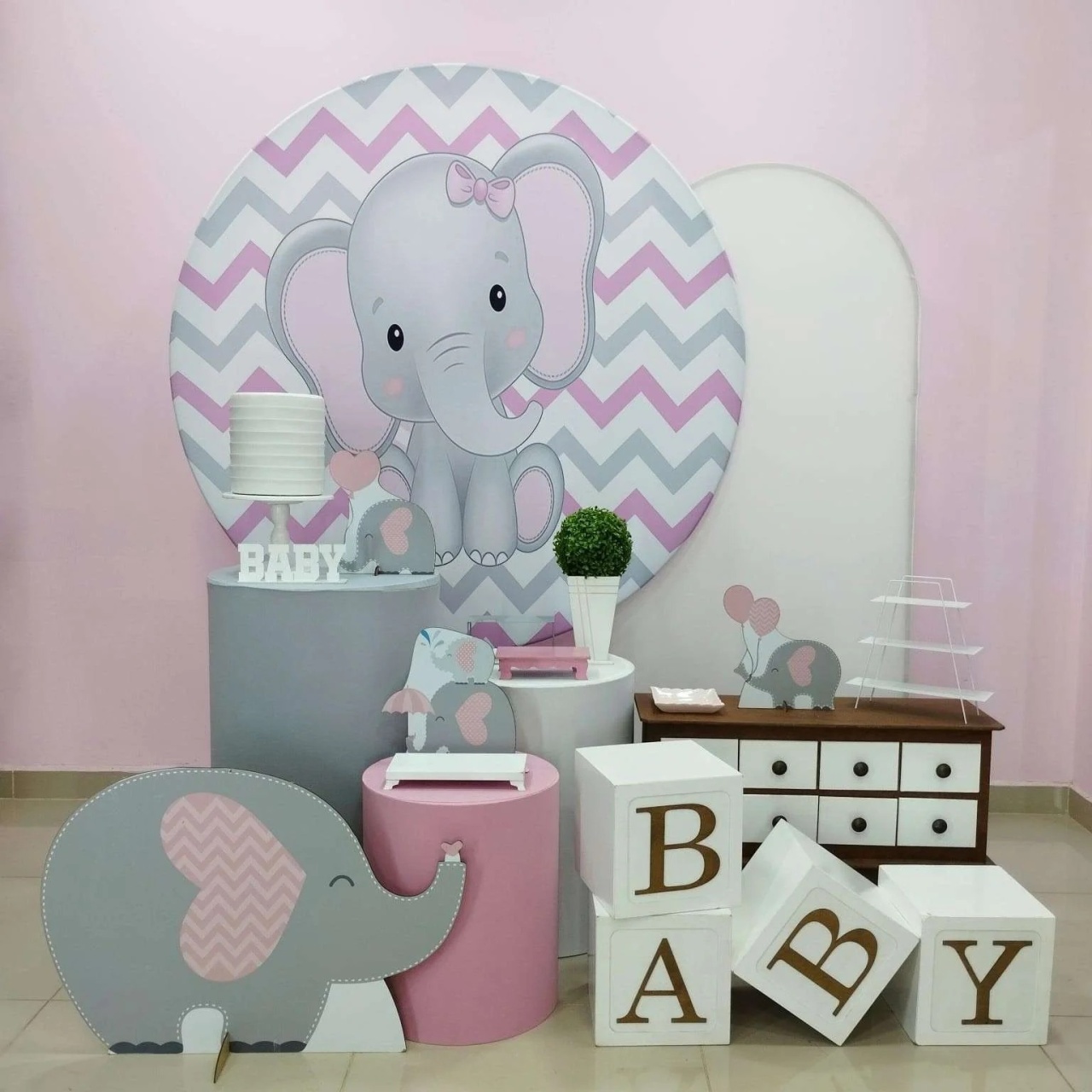 Kit Elefante Rosa Numero 2 - pampegueemonte