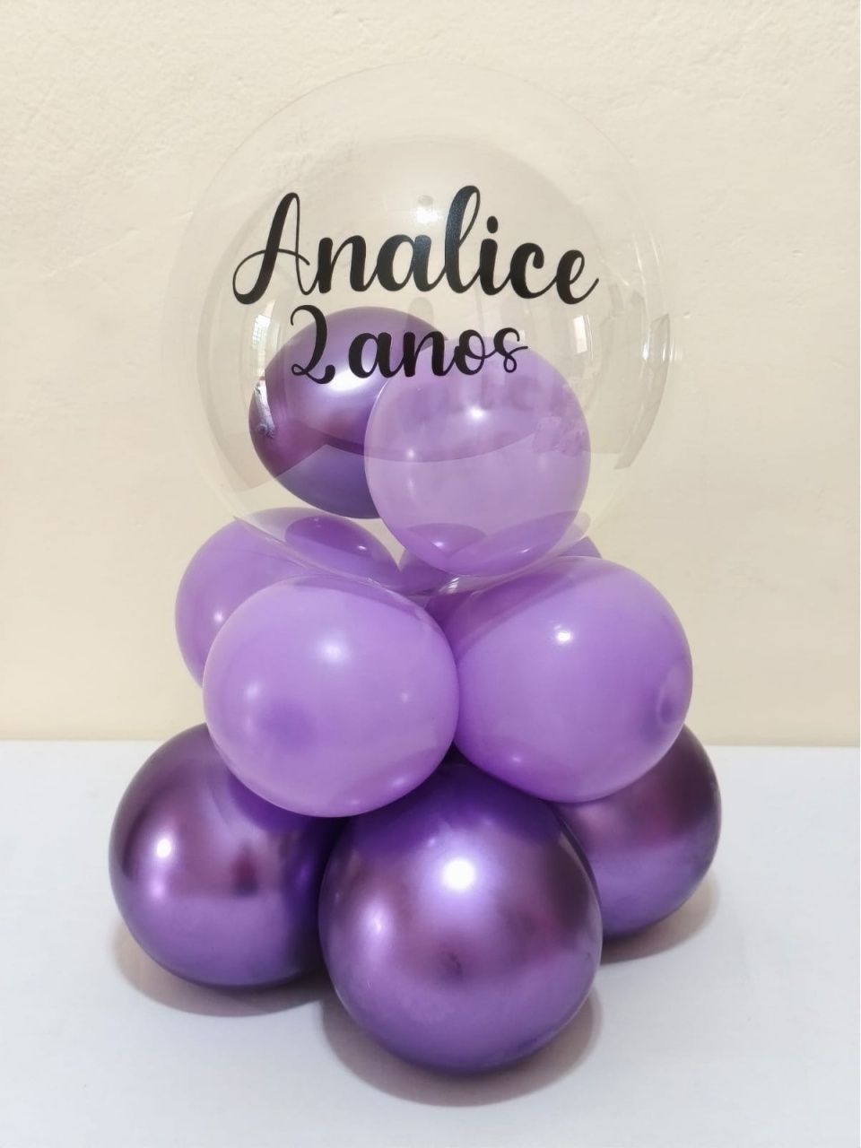 Bubble de Mesa 40Cm de Altura Lilas E Violeta - pampegueemonte