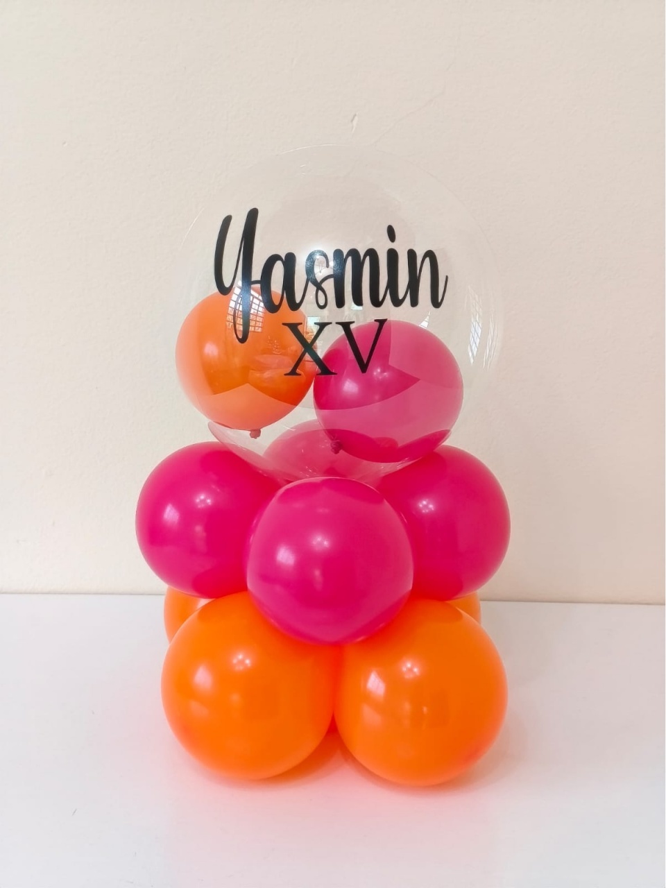 Bubble de Mesa 40Cm de Altura Pink E Laranja - pampegueemonte