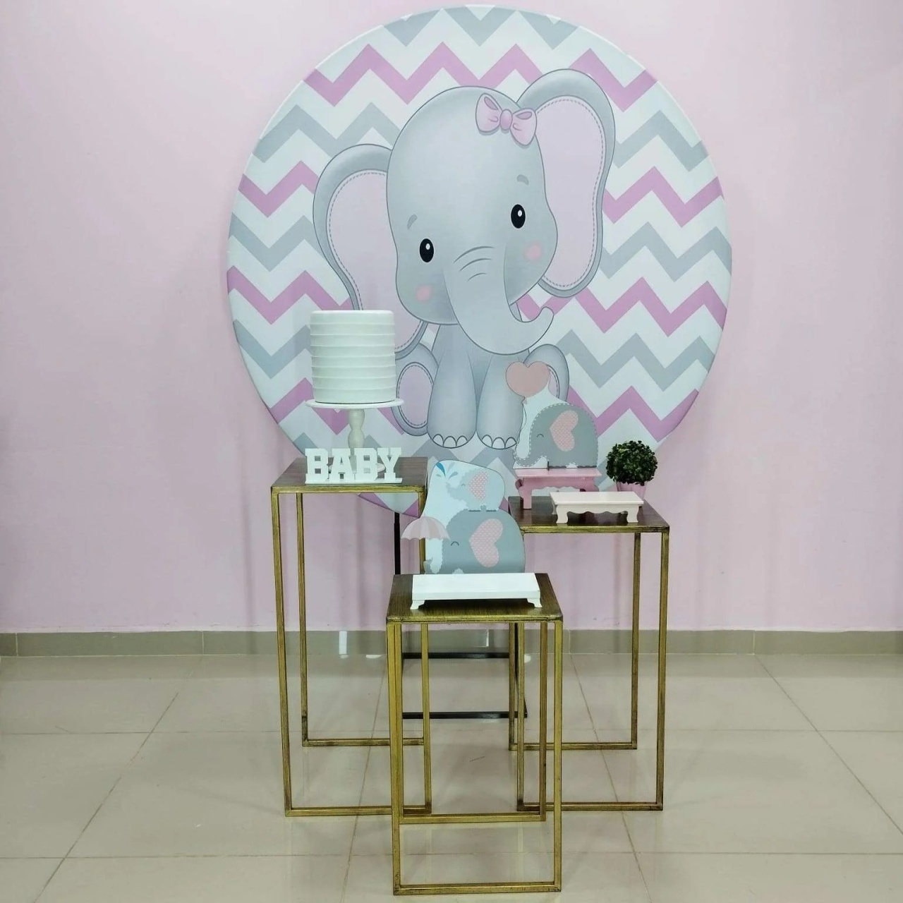 Kit Elefante Rosa Numero 6 - pampegueemonte
