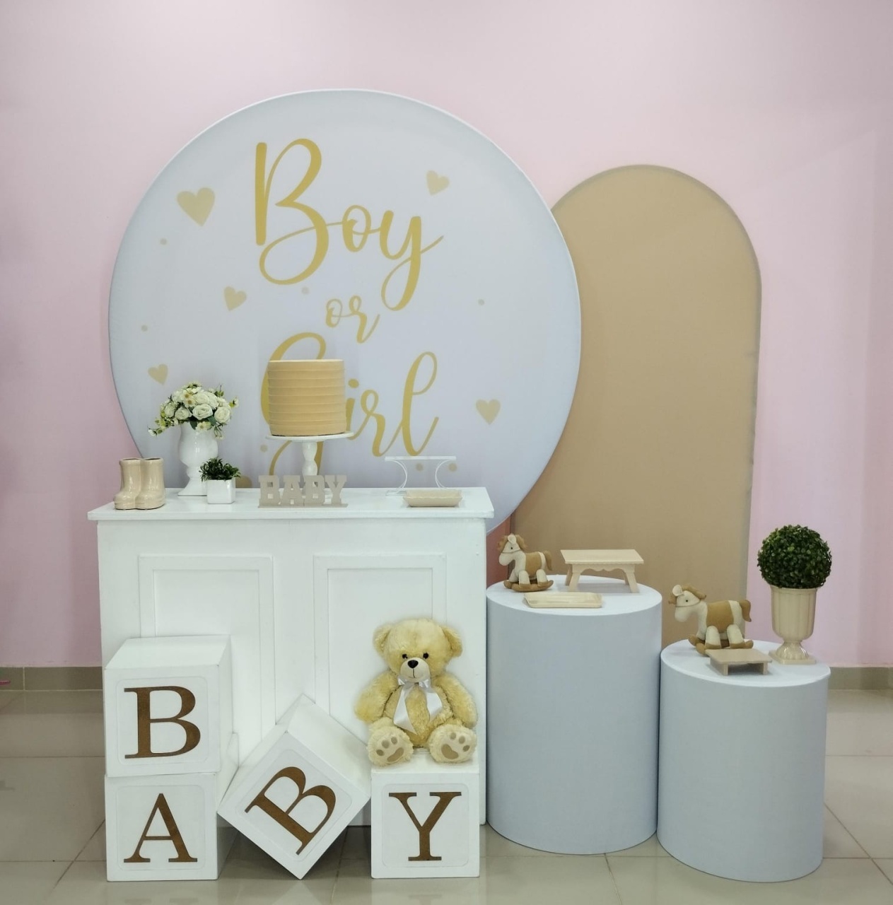 Kit Chá Revelação Branco Numero 13 - pampegueemonte