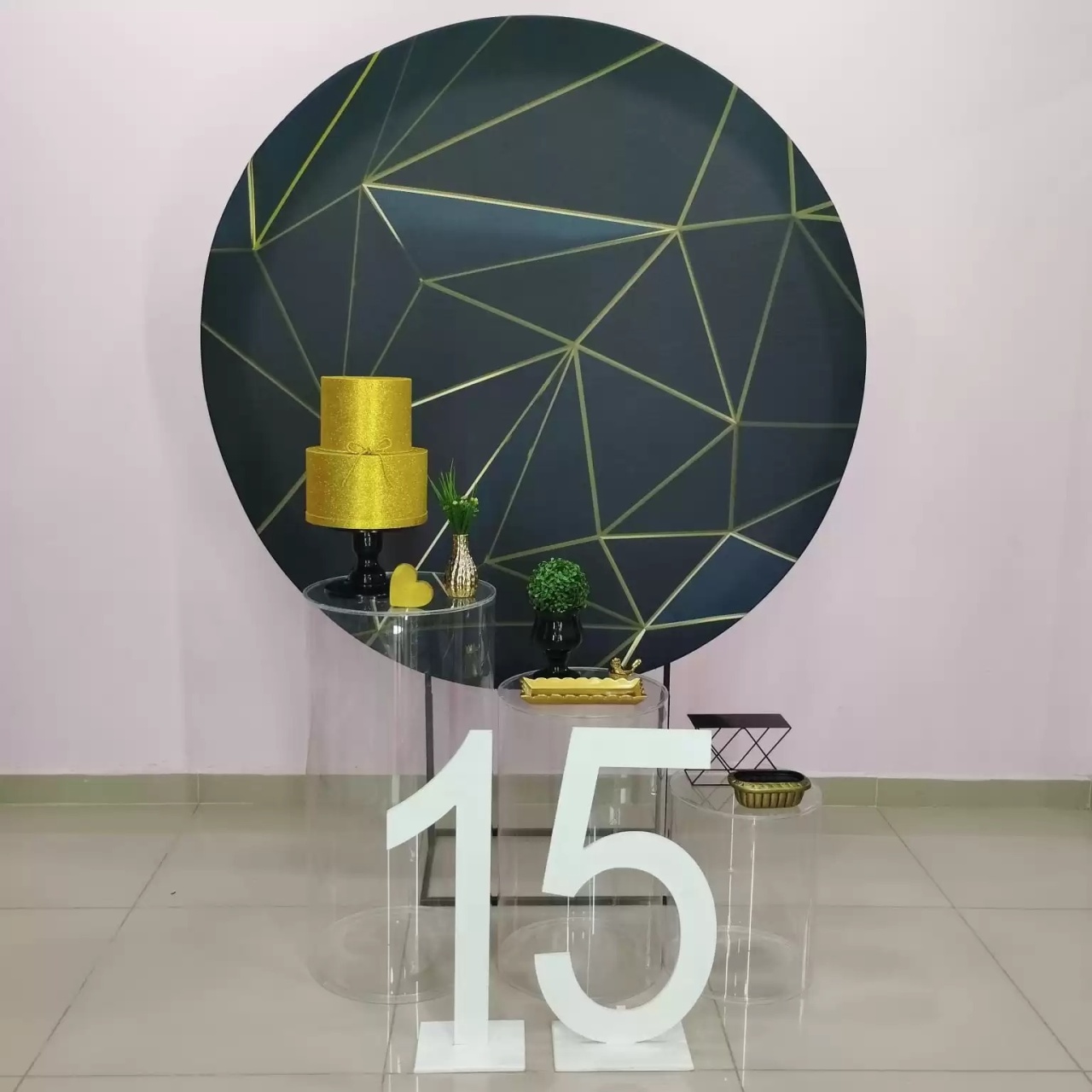Kit Adulto Preto E Dourado Numero 5 - pampegueemonte