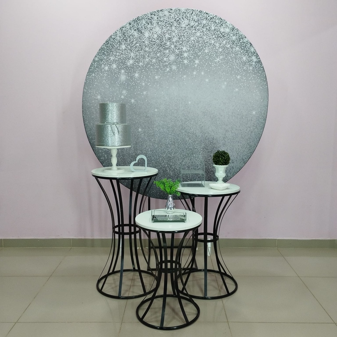 Kit Adulto Prata Com Glitter Número 3 - pampegueemonte