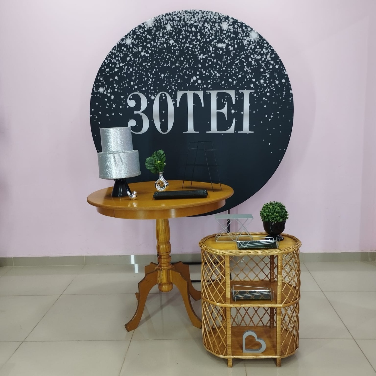 Kit 30Tei Prata E Preto Número 6 - pampegueemonte