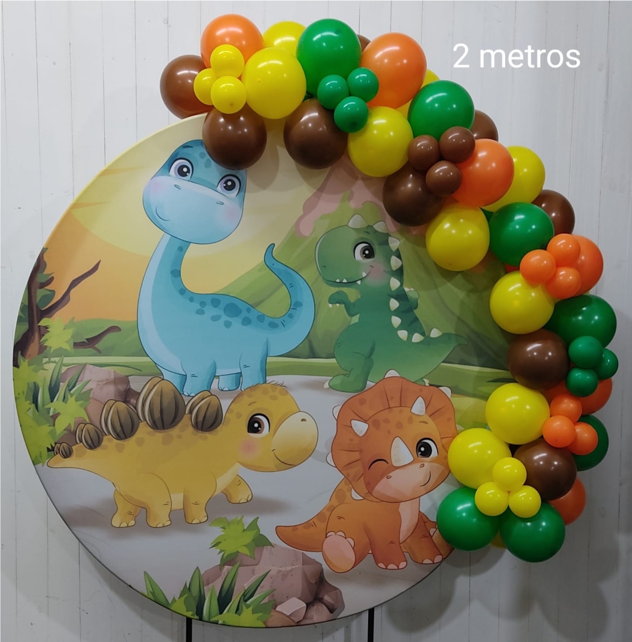 Arco de Balões 2 Metros Dinossauro Baby - pampegueemonte