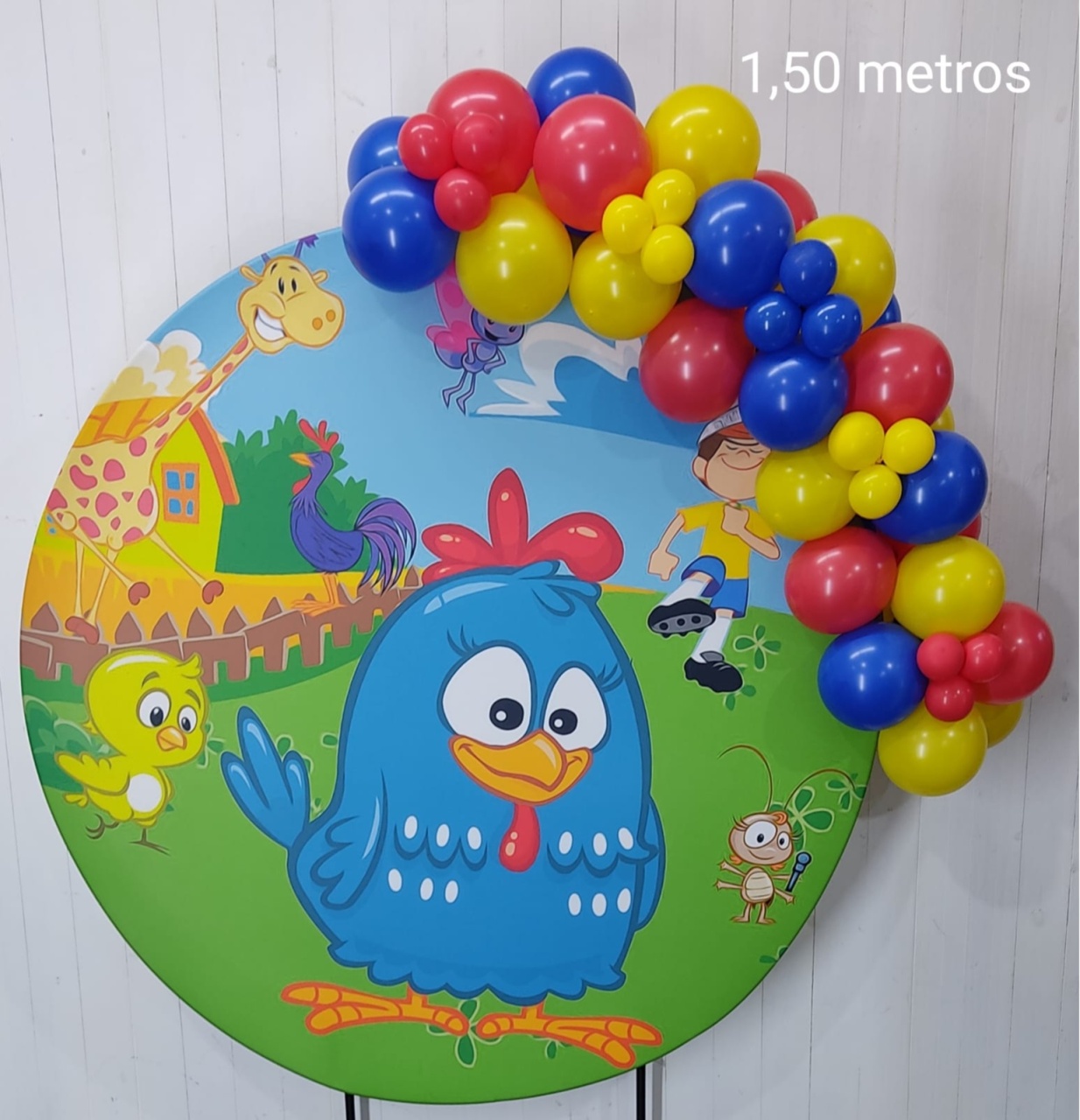 Arco de Balões 1,50 Metros Galinha Pintadinha - pampegueemonte