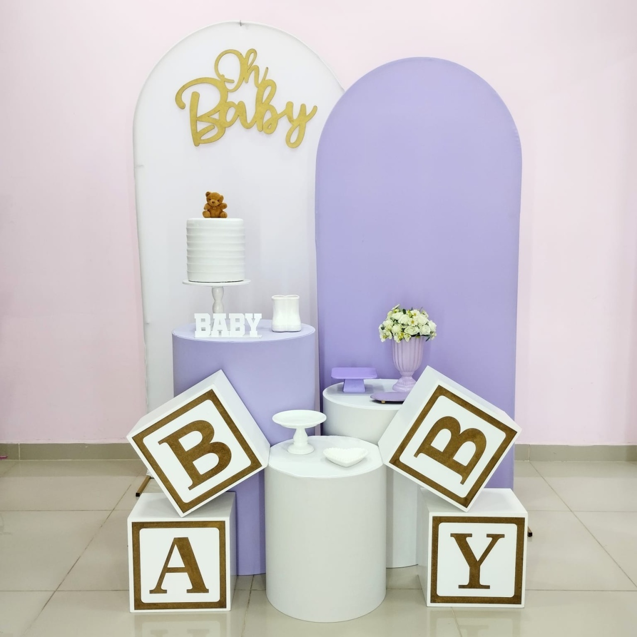 Kit Chá de Bebê Lilás Numero 8 - pampegueemonte