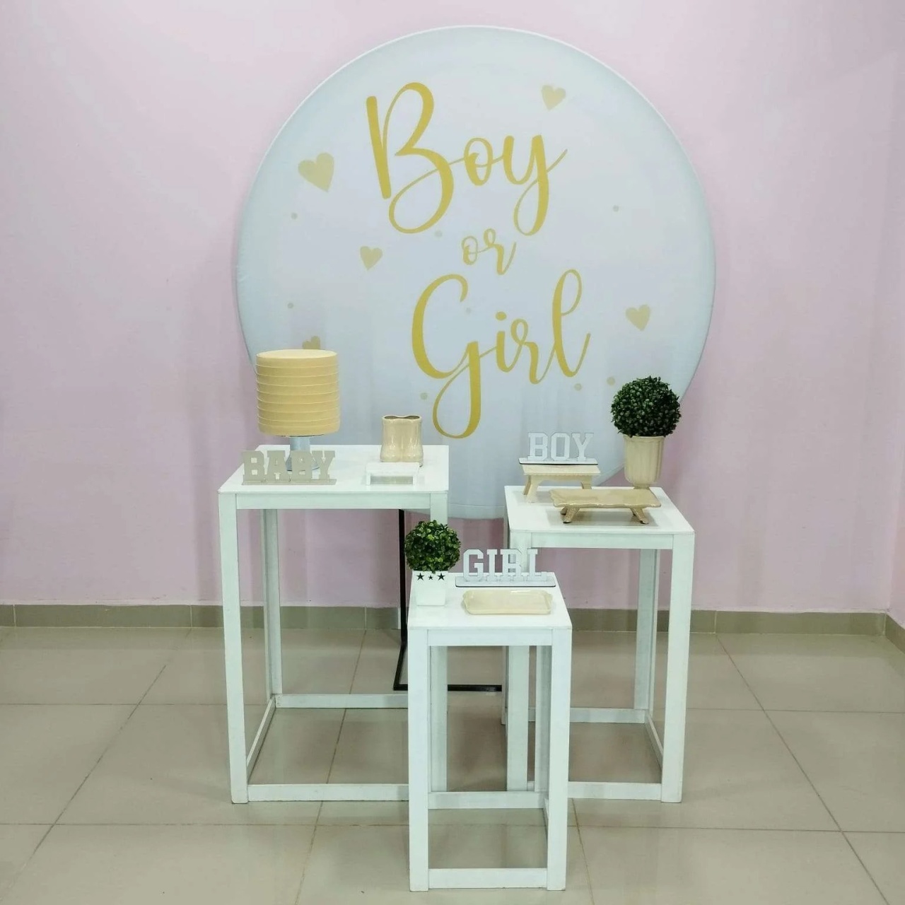 Kit Chá Revelação Branco Numero 9 - pampegueemonte