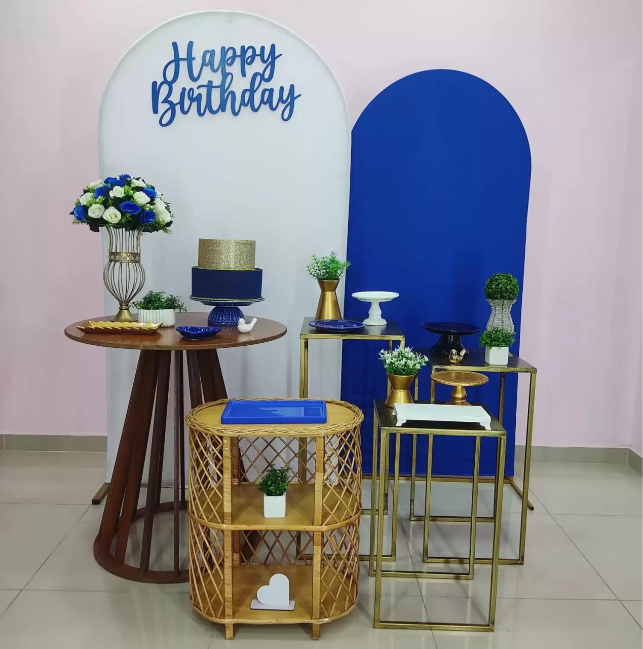 Kit Adulto Azul E Branco Número 1 - pampegueemonte