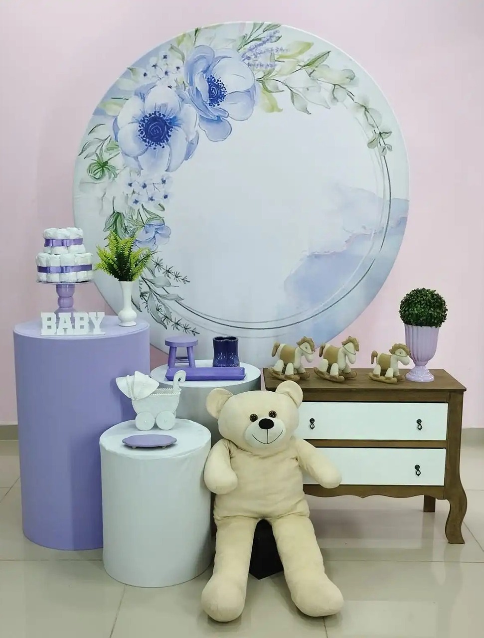Kit Chá de Bebê Lilás Numero 4 - pampegueemonte