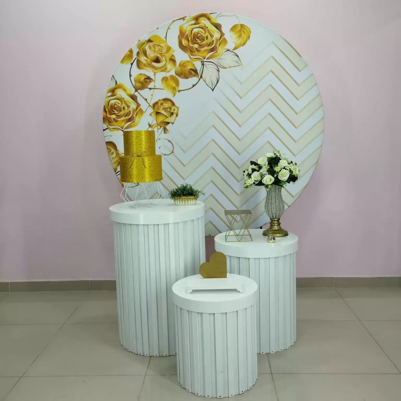 Kit Adulto Floral Dourado Número 8 - pampegueemonte