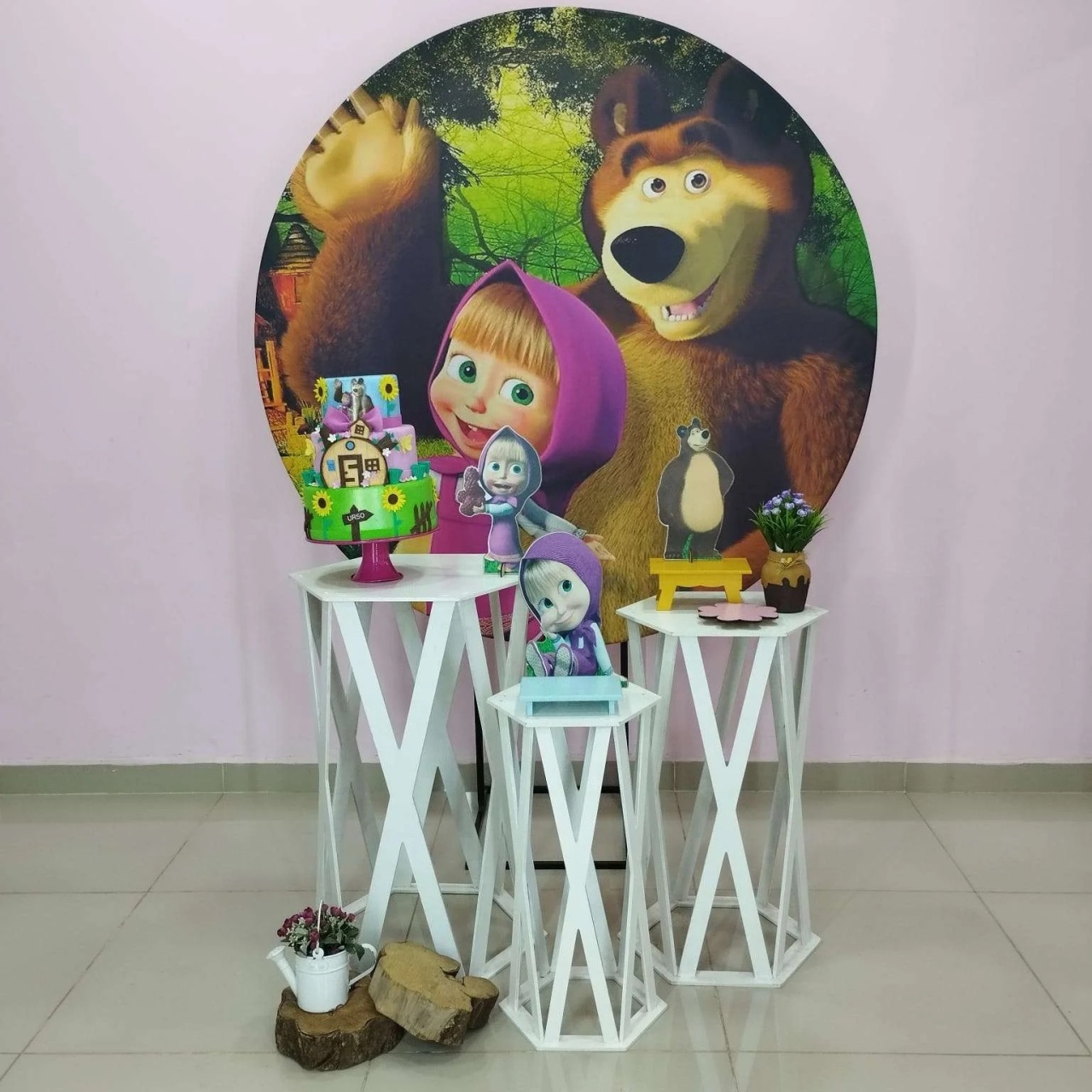 Kit Masha E O Urso Numero 6 - pampegueemonte