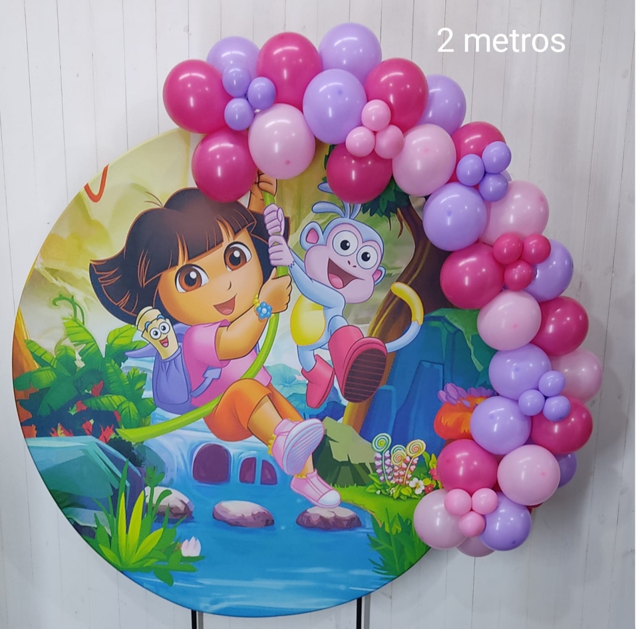 Arco de Balões 2 Metros Dora Aventureira - pampegueemonte