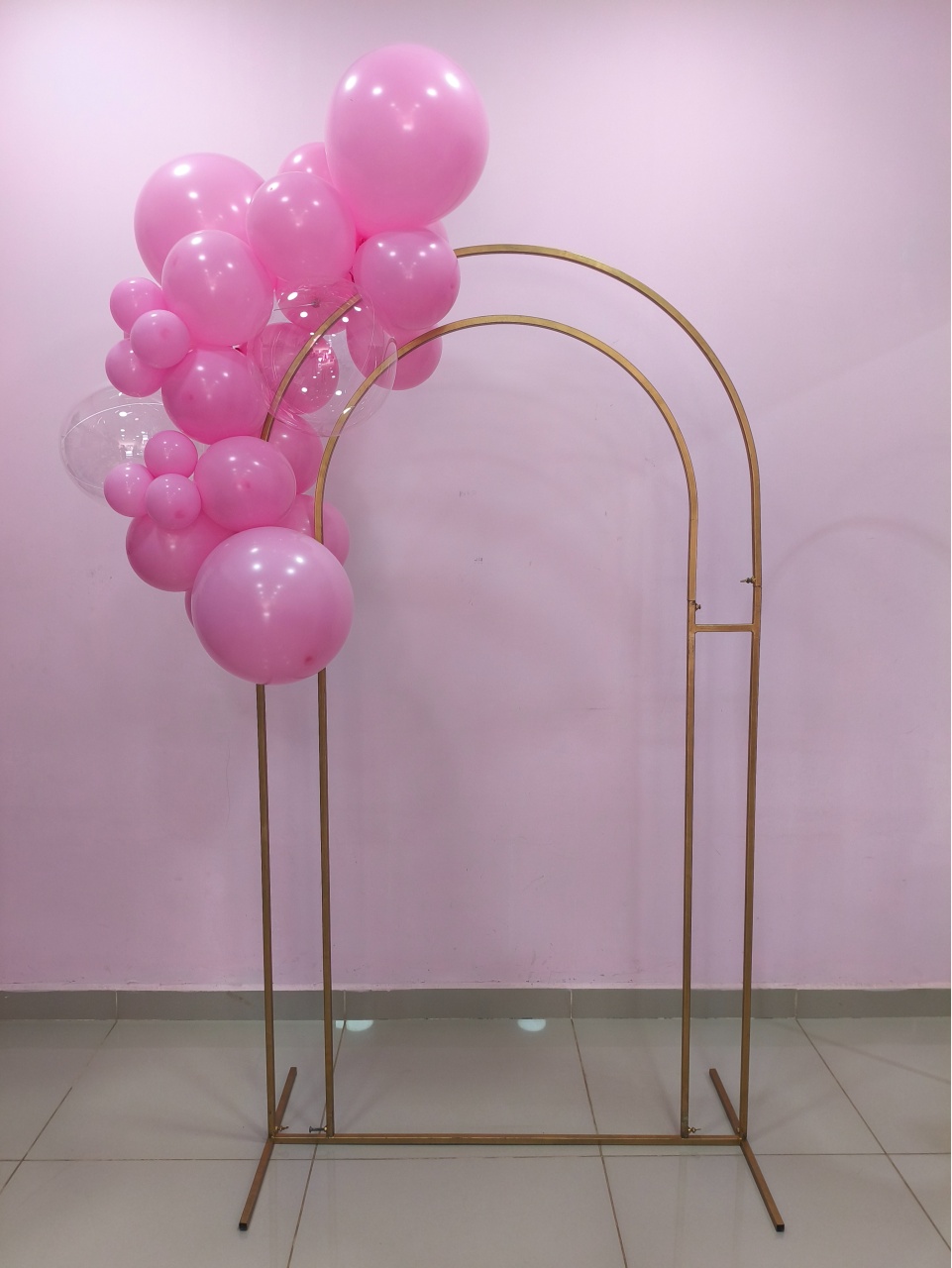 Arco de Balões 1 Metro Orgânico Rosa - pampegueemonte