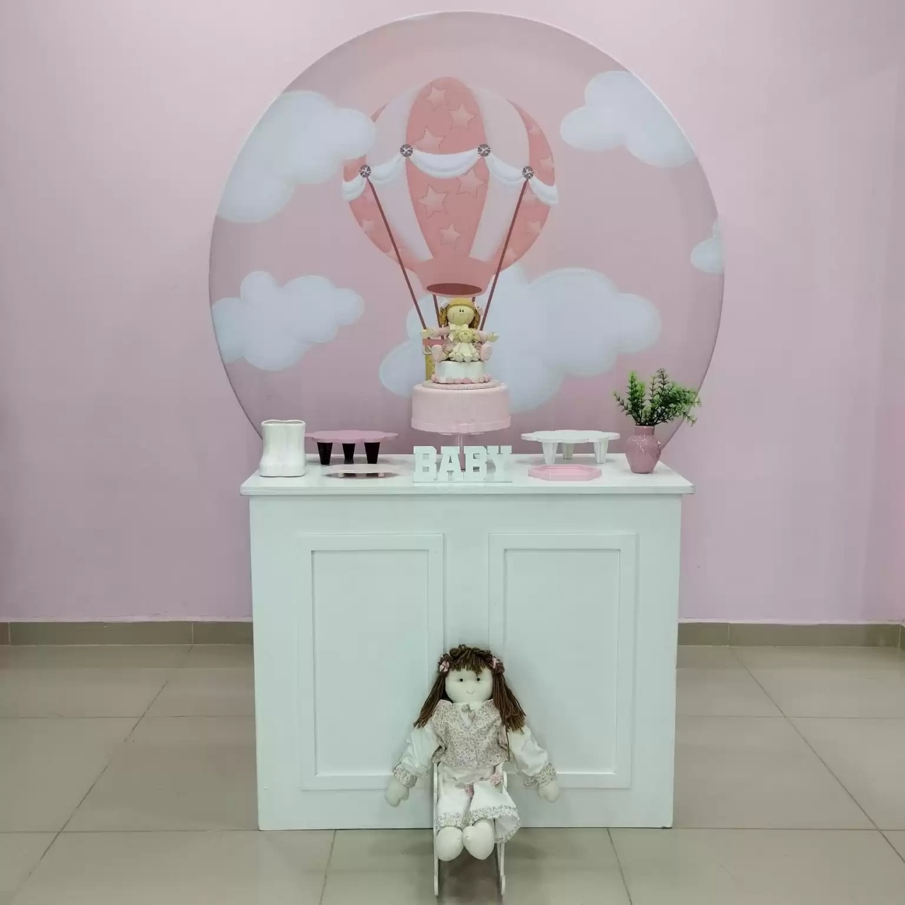 Kit Balão Rosa Numero 14 - pampegueemonte