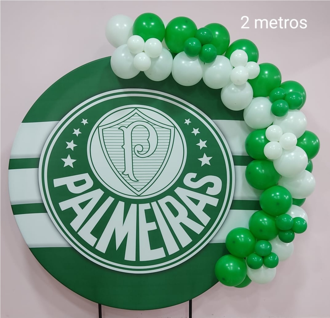 Arco de Balões 2 Metros Palmeiras - pampegueemonte