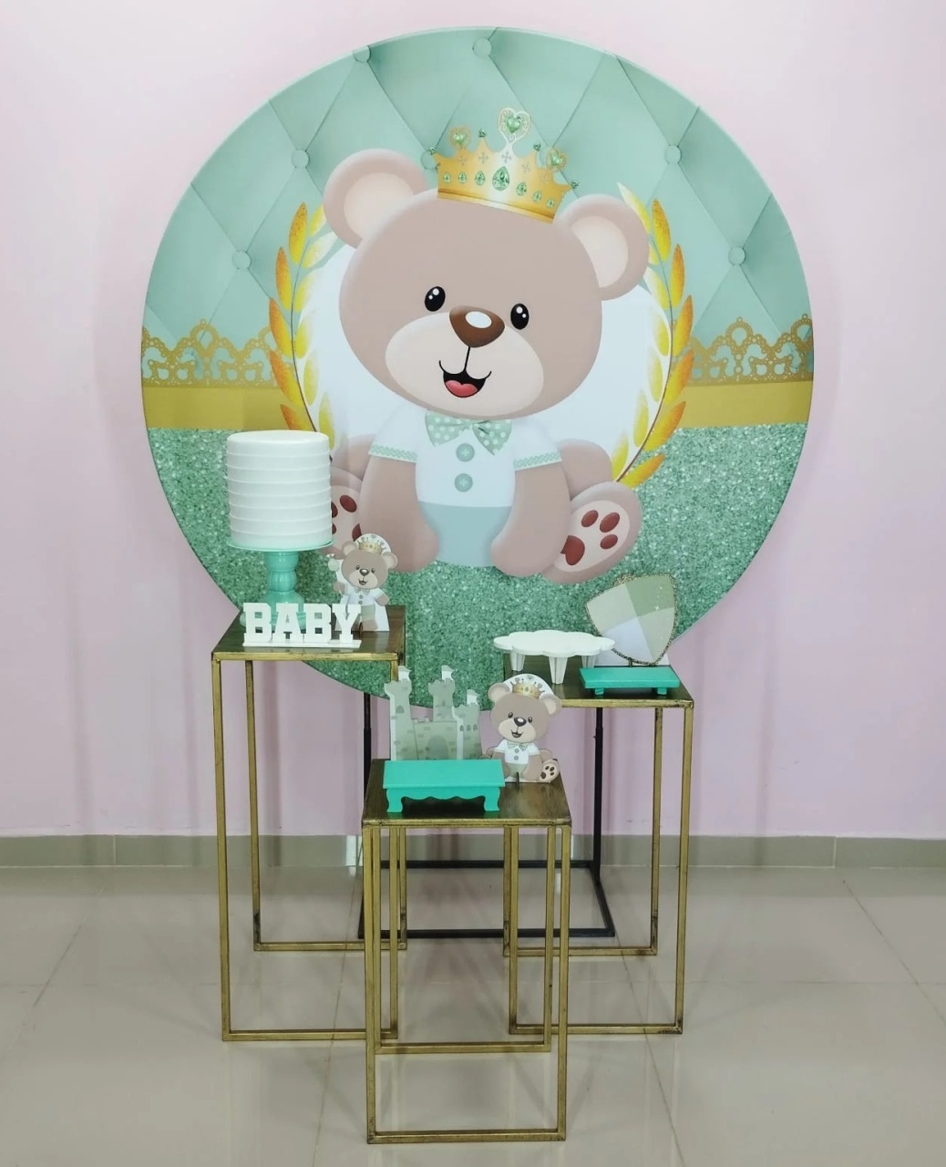 Kit Urso Realeza Verde Numero 8 - pampegueemonte