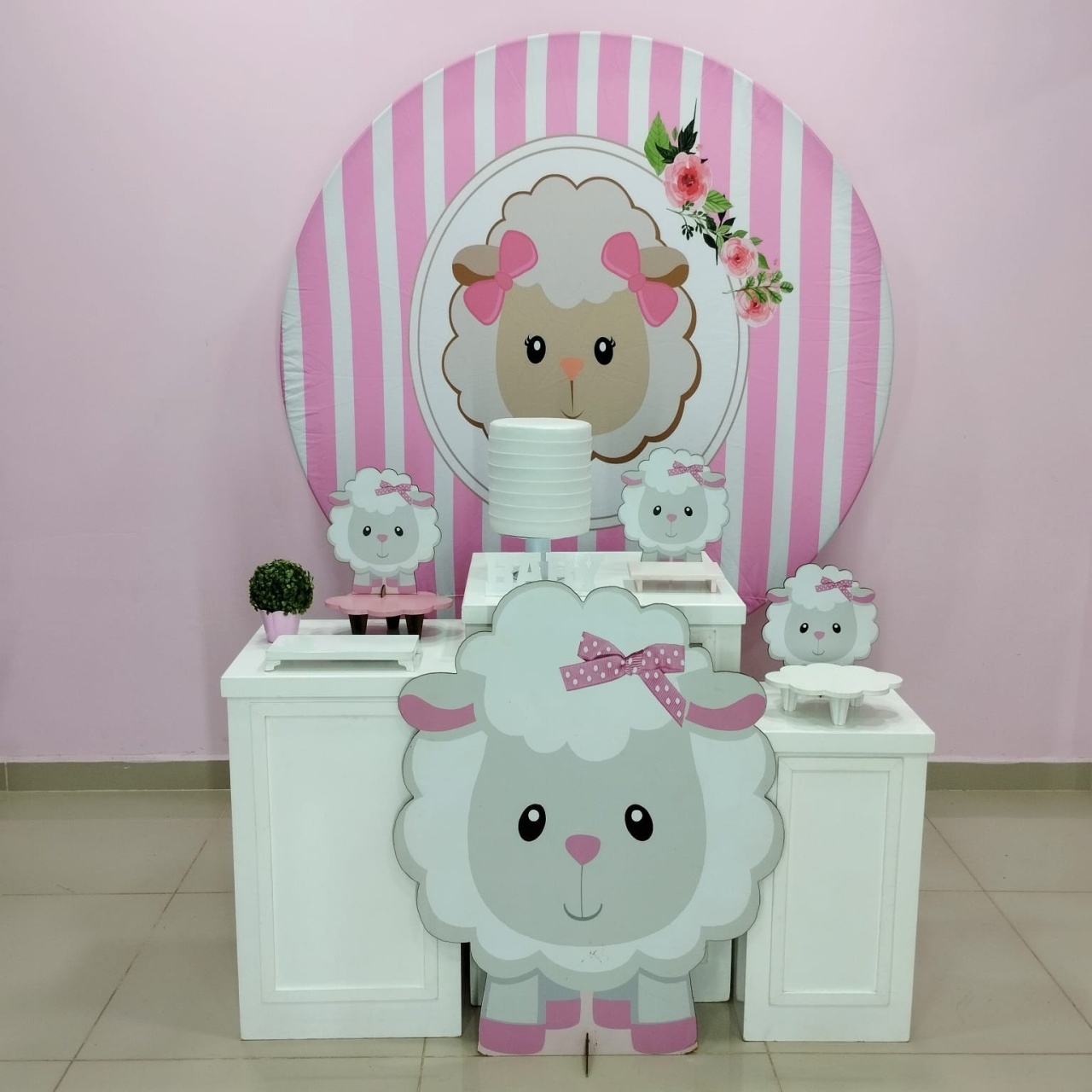Kit Ovelha Rosa Numero 13 - pampegueemonte