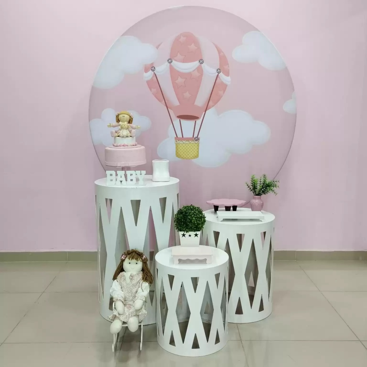 Kit Balão Rosa Numero 16 - pampegueemonte