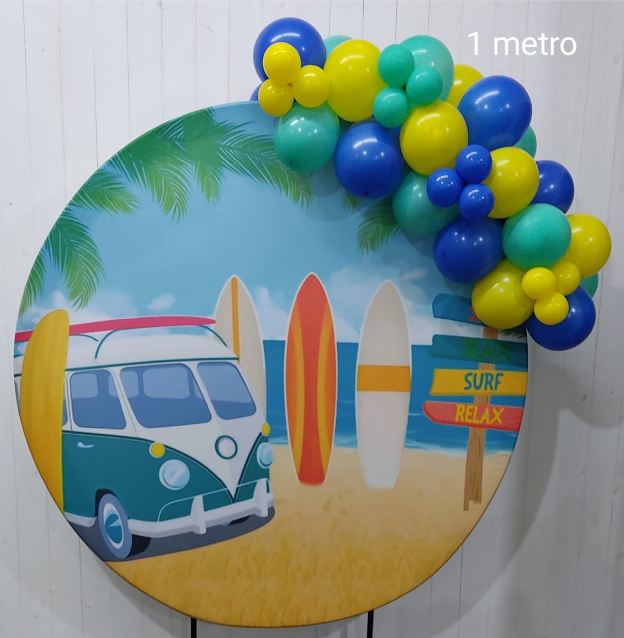 Arco de Balões 1 Metro Praia Kombi - pampegueemonte