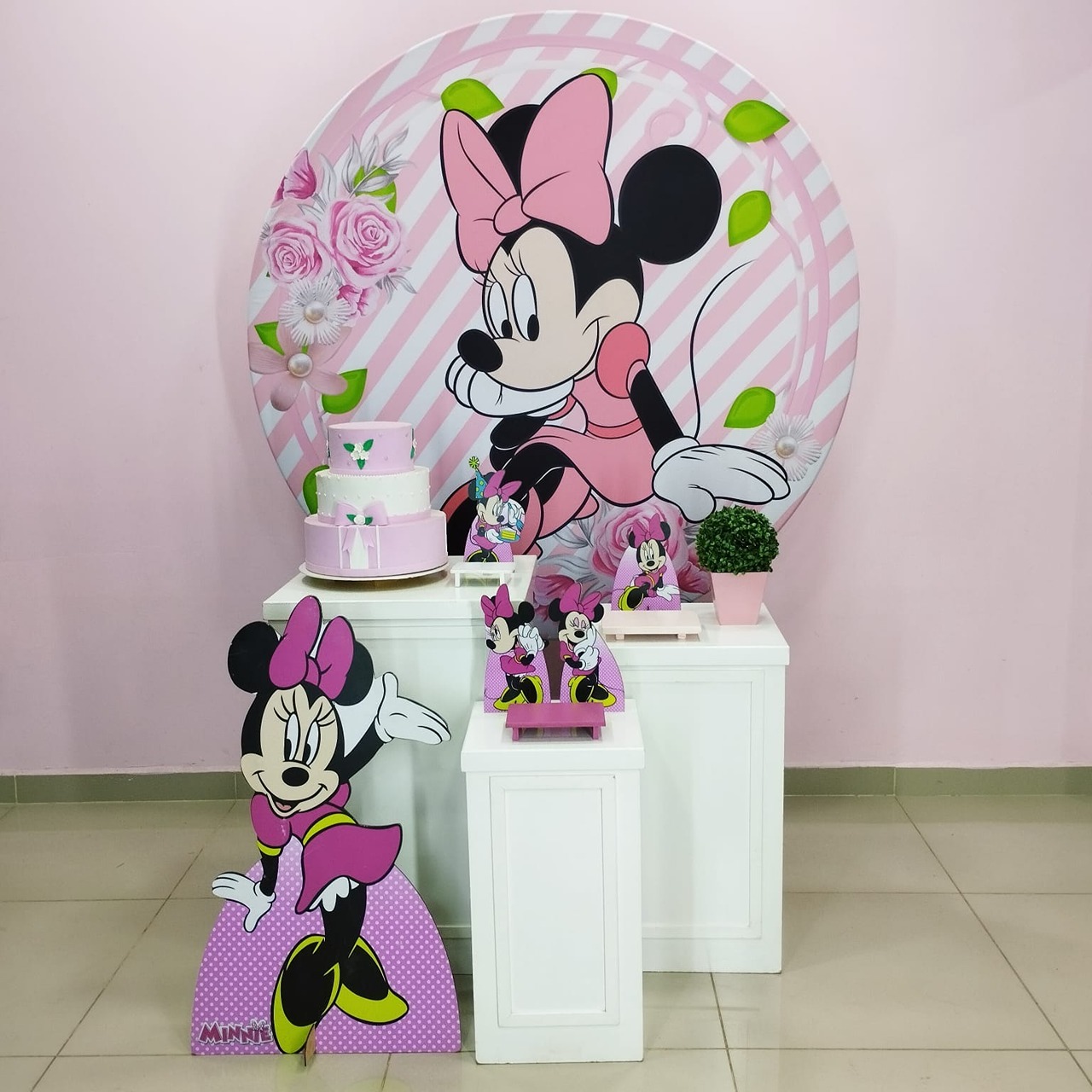 Kit Minnie Rosa Numero 9 - pampegueemonte