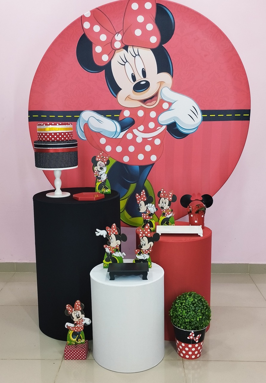 Kit Minnie Vermelha Numero 1 - pampegueemonte