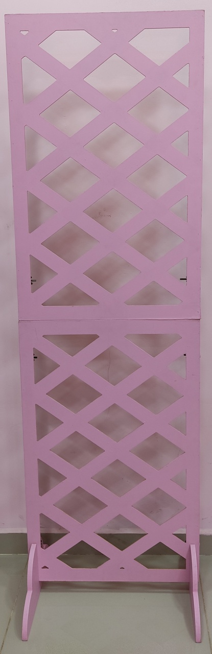 Painel Treliça Rosa - pampegueemonte