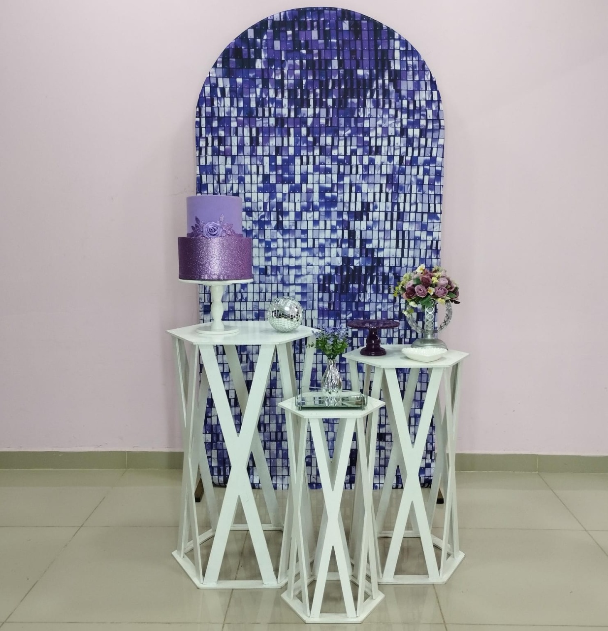 Kit Adulto Roxo E Prata Numero 9 - pampegueemonte