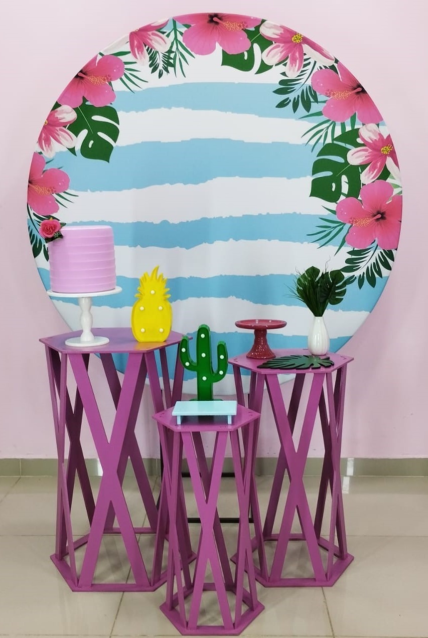 Kit Adulto Floral Azul E Pink Numero 11 - pampegueemonte
