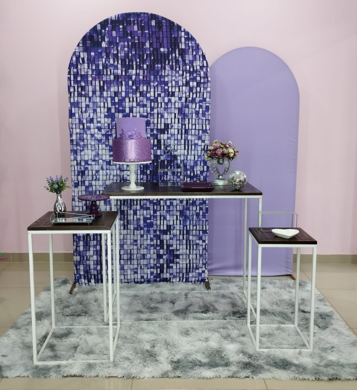 Kit Adulto Roxo E Prata Numero 2 - pampegueemonte